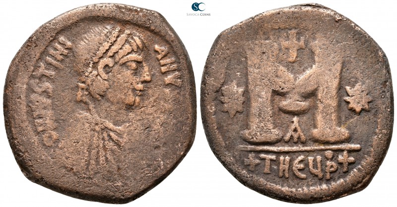 Justinian I. AD 527-565. Theoupolis (Antioch)
Follis Æ

31 mm., 13,52 g.

...