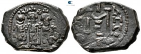 Heraclius & H.Constantine & Martina AD 610-641. Uncertain mint or Cyprus. Follis Æ