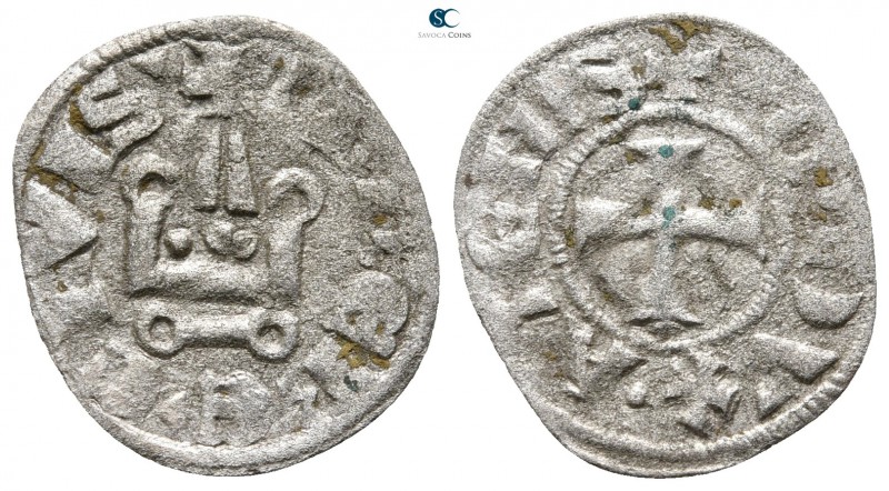 Gui II de La Roche AD 1287-1308. Duchy of Athens
Denier AR

19 mm., 0,67 g.
...