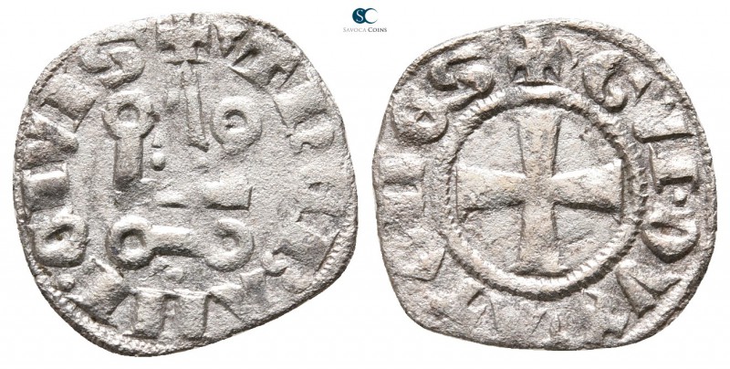 Gui II de La Roche AD 1287-1308. Duchy of Athens
Denier AR

17 mm., 0,81 g.
...