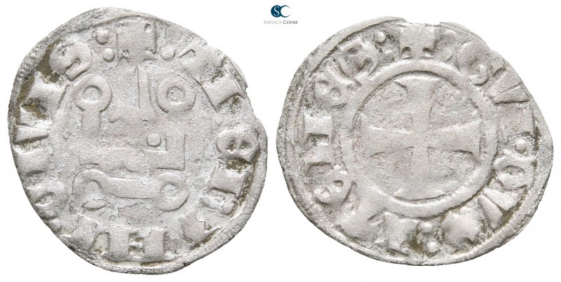 Gui II de La Roche AD 1287-1308. Duchy of Athens
Denier AR

20 mm., 0,62 g.
...