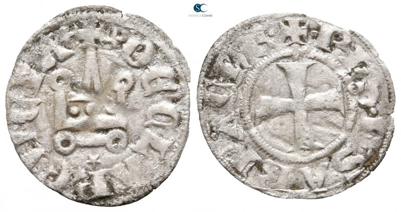 Philip of Savoy AD 1301-1306. Principality of Achaea
Denier AR

19 mm., 0,65 ...