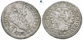 Austria. Brieg. Leopold I AD 1657-1705. 1696. 3 Kreuzer AR
