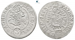 Austria. Kremnica. Leopold I AD 1657-1705. 1693. 3 Kreuzer AR