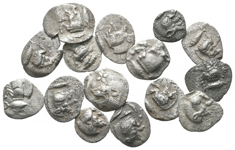 Lot of ca. 15 greek silver coins / SOLD AS SEEN, NO RETURN!

very fine