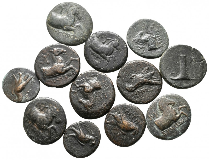 Lot of ca. 12 greek bronze coins / SOLD AS SEEN, NO RETURN!

very fine