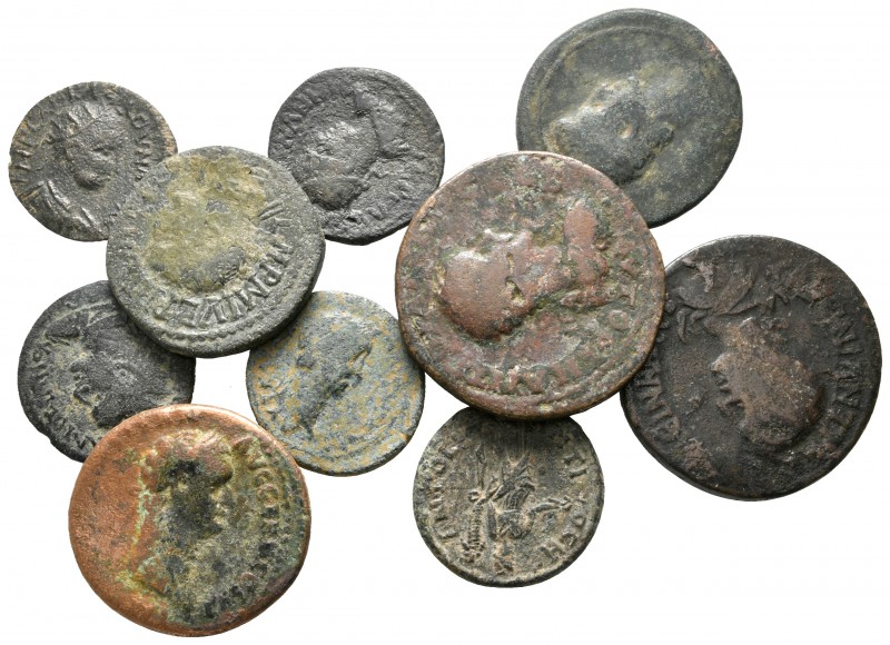 Lot of ca. 10 roman provincial bronze coins / SOLD AS SEEN, NO RETURN!

very f...