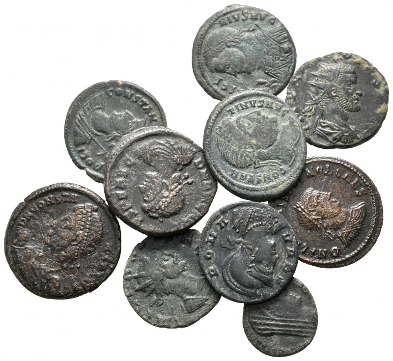 Lot of ca. 10 roman imperial bronze coins / SOLD AS SEEN, NO RETURN!

very fin...