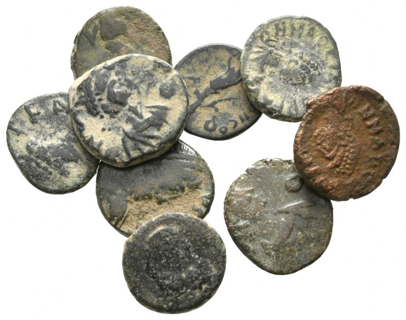 Lot of ca. 9 late roman bronze coins / SOLD AS SEEN, NO RETURN!

very fine