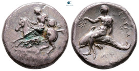 Calabria. Tarentum circa 280 BC. Fourrée Nomos