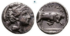 Lucania. Thourioi circa 400-350 BC. Triobol AR