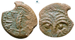 Judaea. Jerusalem. Marcus Ambibulus, under Augustus AD 9-12. 
Prutah Æ

17 mm, 2,01 g



Fine