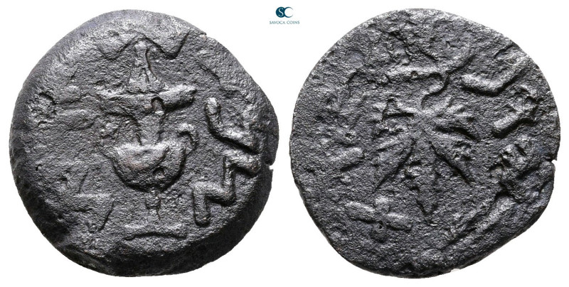 Judaea. Jerusalem. First Jewish War AD 66-70. 
Prutah Æ

16 mm, 3,02 g


...