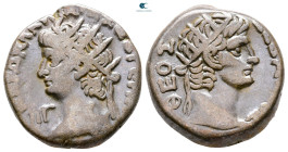 Egypt. Alexandria. Nero, with Divus Augustus AD 54-68. 
Billon-Tetradrachm

22 mm, 13,04 g



Very Fine