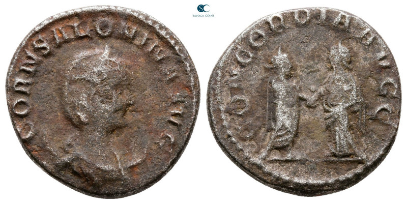 Salonina AD 254-268. Samosata
Billon Antoninianus

20 mm, 4,29 g



Fine