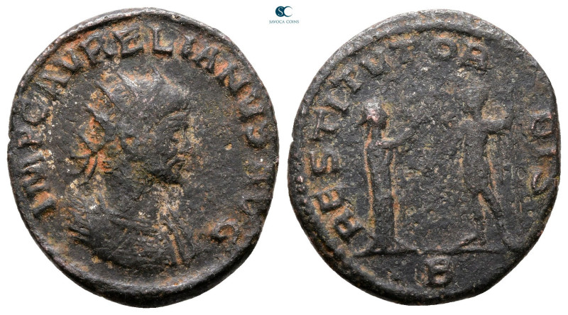 Aurelian AD 270-275. Antioch
Antoninianus Æ

23 mm, 3,95 g



Good Fine