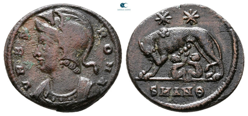 City Commemoratives AD 330-354. Antioch
Follis Æ

17 mm, 2,01 g



Very F...