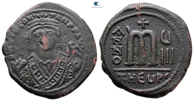 Maurice Tiberius AD 582-602. Theoupolis (Antioch)
Follis or 40 Nummi Æ

31 mm...