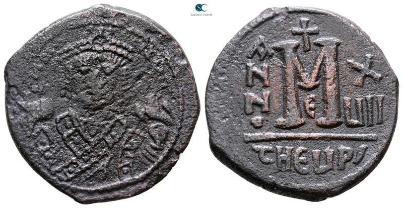 Maurice Tiberius AD 582-602. Theoupolis (Antioch)
Follis or 40 Nummi Æ

28 mm...