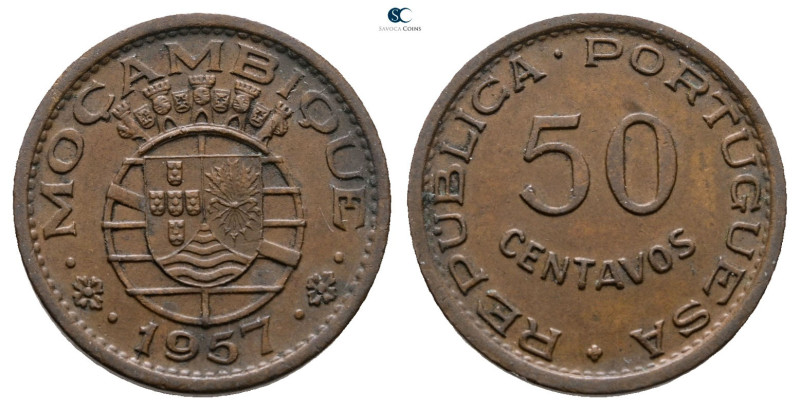 Mosambik. AD 1957. 
50 Centavos

 mm, 4 g



Good Very Fine