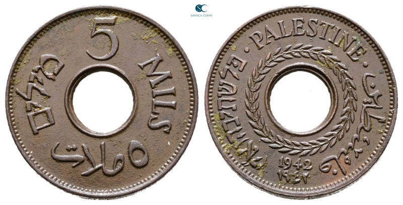 Palestine. AD 1942. 
5 Mils

20 mm, 2,90 g



Very Fine