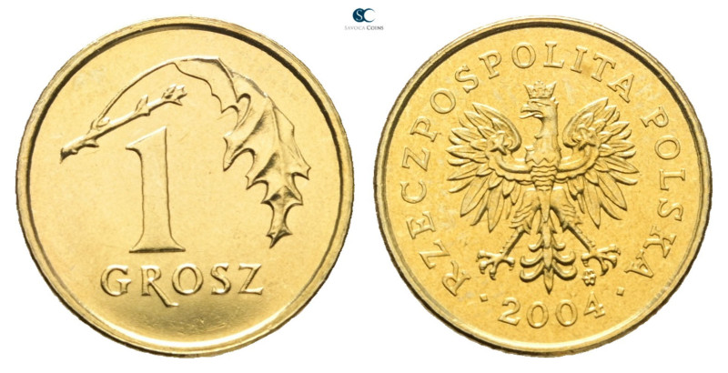 Poland. AD 2004. 
1 Grosz

 mm, 1,65 g



Mint State