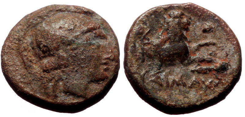 Kings of Thrace, Uncertain mint in Macedonia, Lysimachos 305-281 BC.
AE (Bronze,...