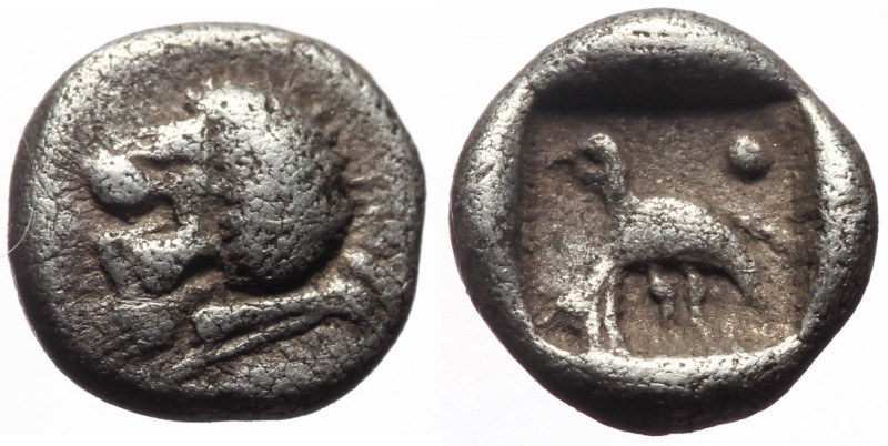 Ionia, Miletos AR Hemiobol (Silver, 0.30g, 6mm) ca Late 6th-early 5th century BC...