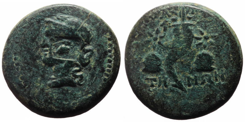 Mysia, Adramytion AE (Bronze, 7.81g, 21mm) ca 2nd cent. BC
Obv: Laureate head of...