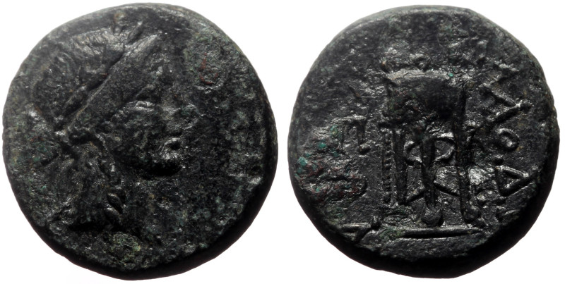 Phrygia, Laodikeia AE (Bronze, 3.88g, 15mm) ca 133-67 BC
Obv: Laureate head of A...