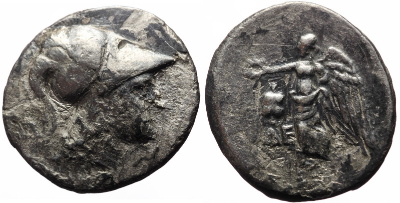 Pamphylia, Side, tetradrachm (Silver, 29.9 mm, 14.51 g), ca 205-100 BC.
Obv: Hel...