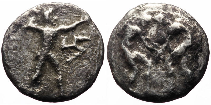 Pamphylia, Aspendos, stater (Silver, 22.4 mm, 7.10 g), ca 380/75-330/25 BC. 
Obv...