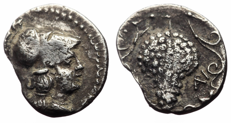 Cilicia, Soloi, obol (Silver, 9.9 mm, 0.51 g), ca 400-350 BC.
Obv: Head of Athen...