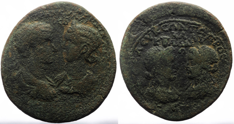 Cilicia, Seleucia ad Calycadnum, Gordian III with Tranquillina (238-244), AE (Br...