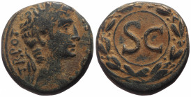 Syria, Antioch AE (Bronze, 8.84g, 21mm) Augustus (27 BC - 14 AD) Issue: year 27 (ΖΚ) (5/4 BC)
Obv: AVGVST·TR·POT; laureate head of Augustus, right
R...