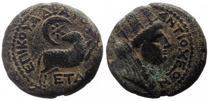 Syria, Antioch AE (Bronze, 5.30g, 19mm) Nero Gaius Ummidius Durmius Quadratus (l...