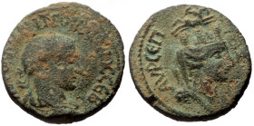 Mesopotamia, Singara AE (Bronze, 11.89g, 24mm) Gordian III (Augustus, 238-244) Issue: AD 243–4
Obv: ΑΥΤΟΚ Κ Μ ΑΝΤ ΓΟΡΔΙΑΝΟϹ ϹƐΒ; laureate, draped and...