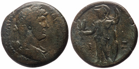 Egypt, Alexandria AE (Bronze, 22.58g, 32mm) Hadrian (117-138) L IZ = year 17 (AD 132/3)
Obv: ΑΥΤ ΚΑΙϹ ΤΡΑΙΑΝ - ΑΔΡΙΑΝΟϹ ϹΕΒ; laureate draped and cuir...