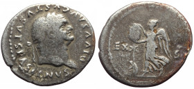Divus Vespasian (Died 79) AR denarius (Silver, 2.98g, 21mm) Rome, under Titus, 80-81. 
Obv: DIVVS AVGVSTVS VESPASIAN, laureate head of Vespasian righ...