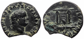 Titus (79-81), denarius subaerat (AE platered, 17.1 mm, 2.77 g), AD 80.
Obv. IMP TITVS CAES VESPASIAN AV[G P M], laureate head to right. 
Rev. TR P ...