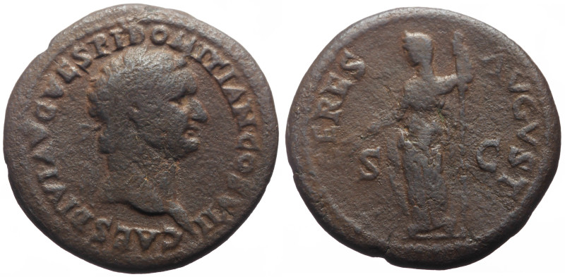 Domitian (Caesar, 79-81) AE as (Bronze, 10.98g, 27mm) ca 80-81
Obv: CAESAR DIVI...