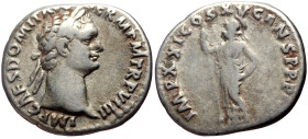 Domitian (81-96) AR Denarius (Silver, 3.30g, 19mm) Rome, 90. 
Obv: IMP CAES DOMIT AVG GERM P M TR P VIIII, Laureate head of Domitian to right. 
Rev:...