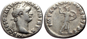 Domitian (81-96) AR Denarius (Silver, 3.20g, 18mm) Rome, 90/1. 
Obv: IMP CAES DOMIT AVG GERM P M TR P X, Laureate head of Domitian to right. 
Rev: I...