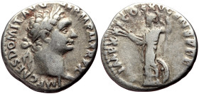 Domitian (81-96) AR Denarius (Silver, 3.28g, 18mm) Rome.
Obv: IMP CAES DOMIT AVG GERM P M TR P X, Laureate head right.
Rev: IMP XXI COS XV CENS P P ...