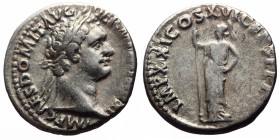 Domitian (81-96) AR Denarius (Silver, 3.44g, 19mm) Rome, 92. 
Obv: IMP CAES DOMIT AVG GERM P M TR P XI, Laureate head of Domitian to right. 
Rev: IM...
