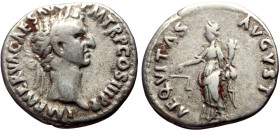 Nerva (96-98) AR Denarius (Silver, 3.09g, 17mm) Rome, 97. 
Obv: IMP NERVA CAES AVG P M TR P COS III P P, Laureate head of Nerva to right. 
Rev: AEQV...