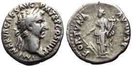 Nerva (96-98) AR Denarius (Silver, 3.27g, 18mm) Rome, 97. 
Obv: IMP NERVA CAES AVG P M TR P COS III P P, laureate head to right 
Rev: FORTVNA AVGVST...