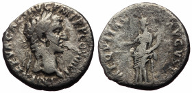 Nerva (96-98) AR Denarius (Silver, 2.68g, 17mm) Rome, 97. 
Obv: IMP NERVA CAES AVG P M TR P II COS III P P, laureate head to right 
Rev: AEQVITAS AV...