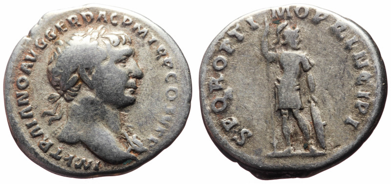 Trajan (98-117) AR Denarius (Silver, 3.20g, 20mm) Rome, 103-104
Obv: IMP TRAIAN...