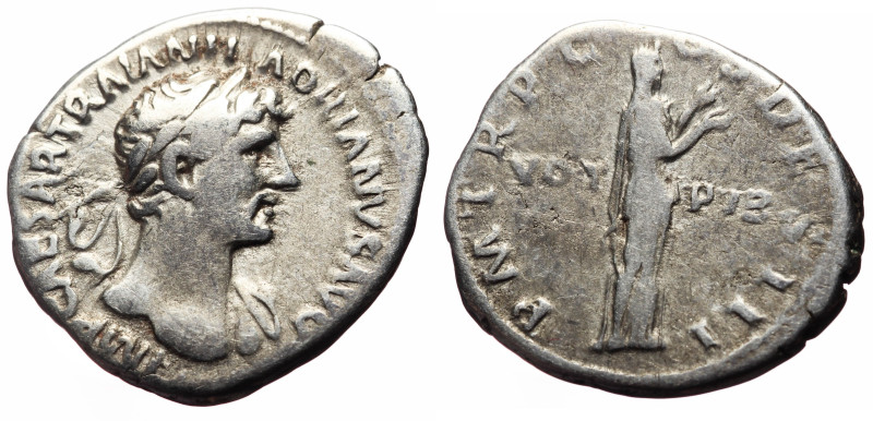 Hadrian (117-138) AR Denarius (Silver, 3.15g, 19mm) Rome, 118 
Obv: IMP CAESAR ...